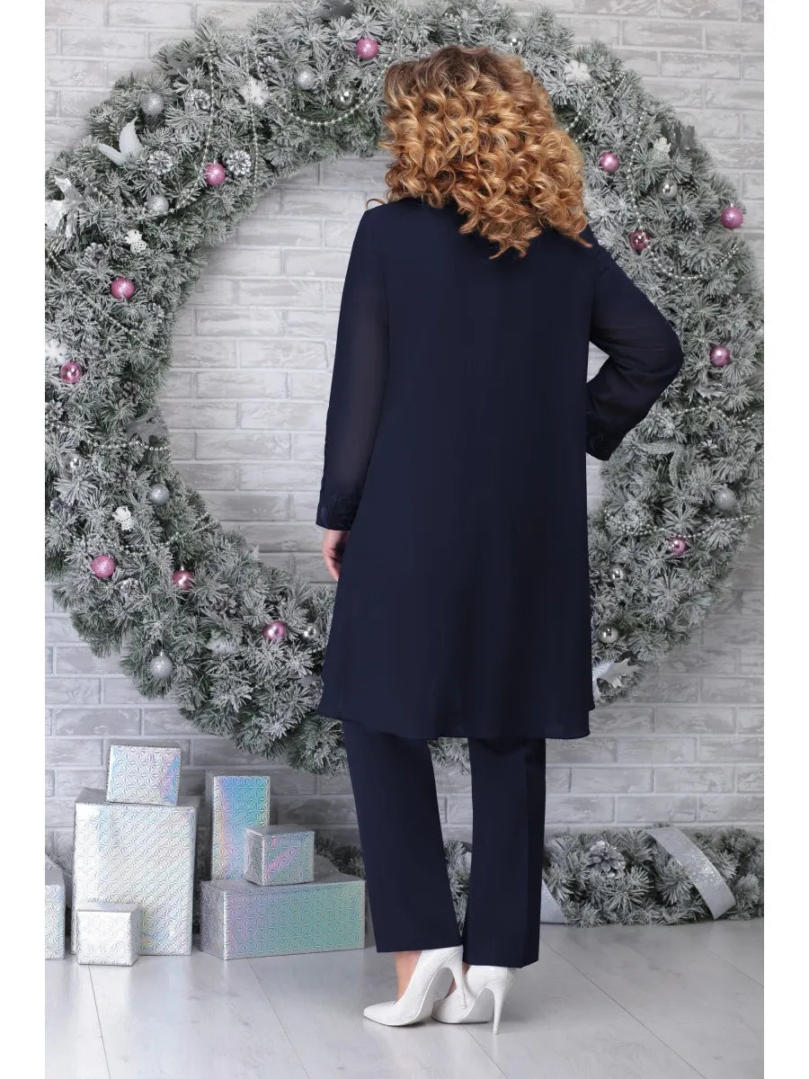 Marlene - Pluse Size Embroidered 3-Piece Set